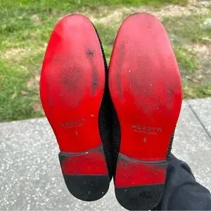 Moreti red bottom suede loafers Moretti Verona Velvet Smoking Loafers, Burgundy | Formal  main image 2